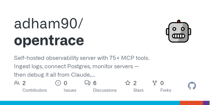 Show HN: OpenTrace – Self-hosted observability server with 75 MCP tools