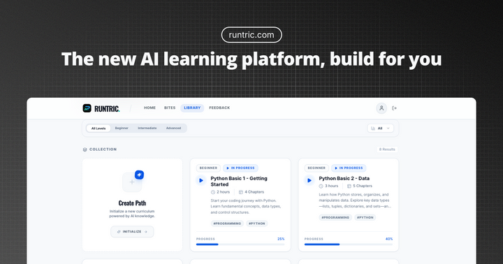 Show HN: Runtric – Turn any topic into a chapter-based learning path