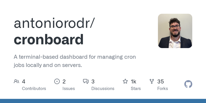 Cronboard: A terminal-based dashboard for managing cron jobs
