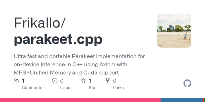Parakeet.cpp – Parakeet ASR inference in pure C++ with Metal GPU acceleration