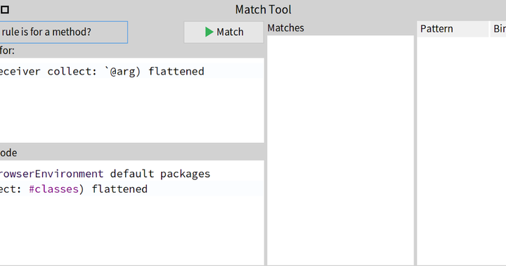 Working on Pharo Smalltalk: BPatterns: Rewrite Engine with Smalltalk Style