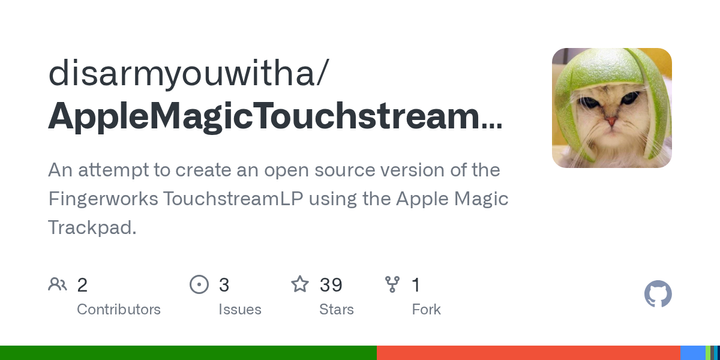 Apple Magic TouchstreamLP: Using the Apple Magic Trackpad as Keyboard