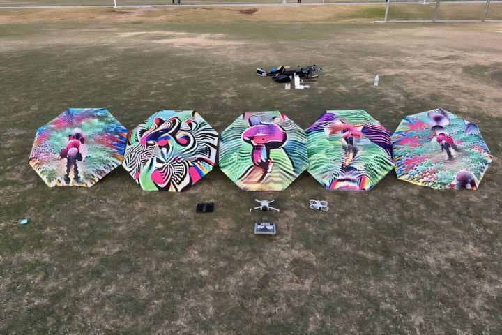 FlyTrap disables autonomous targeting drones with an umbrella