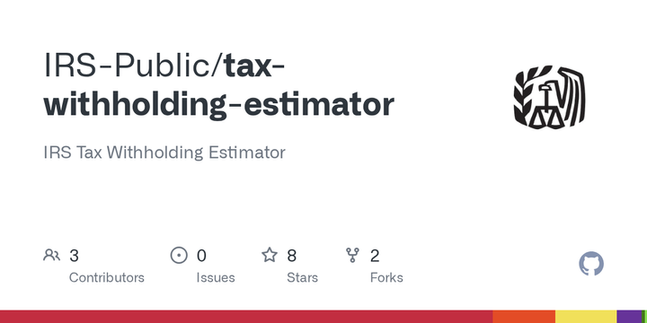 Open Source IRS: Tax Witholding Estimator