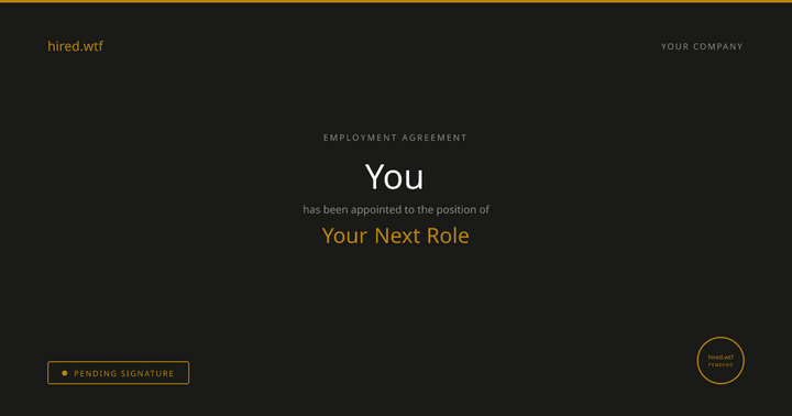 Show HN: I built a site where you hire yourself instead of applying for jobs