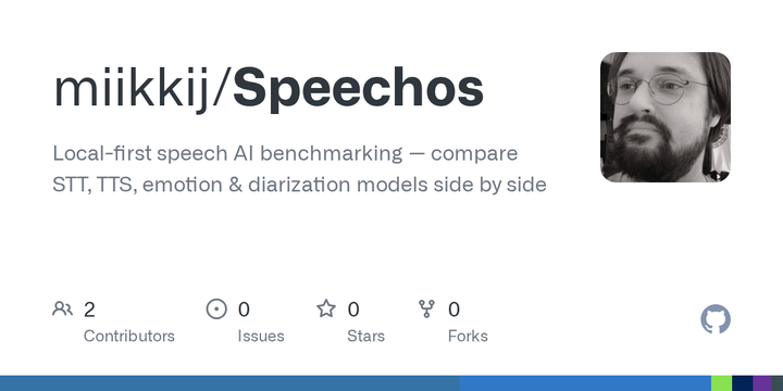 Show HN: Speechos – Benchmark 25 speech AI models locally, no cloud needed