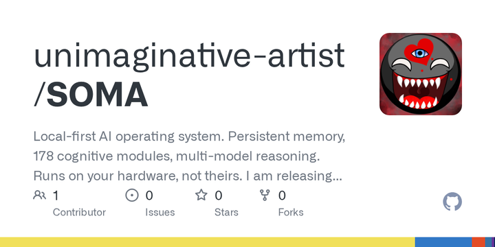 Show HN: Soma, a local-first AI OS with 178 cognitive modules and P2P learning