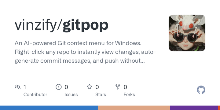 Show HN: GitPop – open-source AI Git context menu for Windows (OS X coming soon)