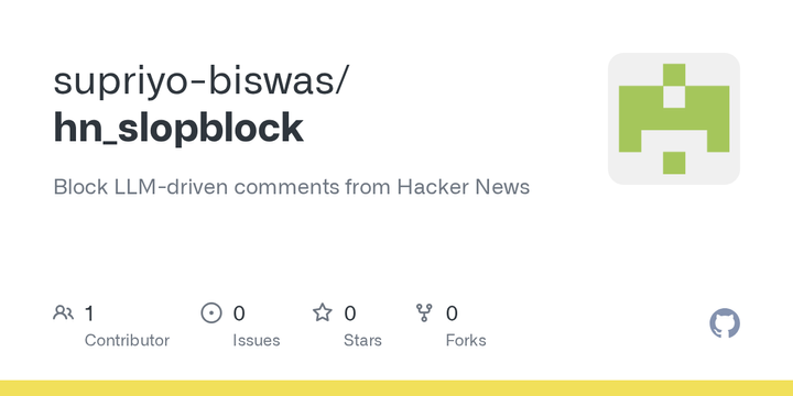 Community-powered blocklist for removing slop from HN comments