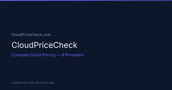 Show HN: CloudPriceCheck – Cloud pricing comparison for 8 providers