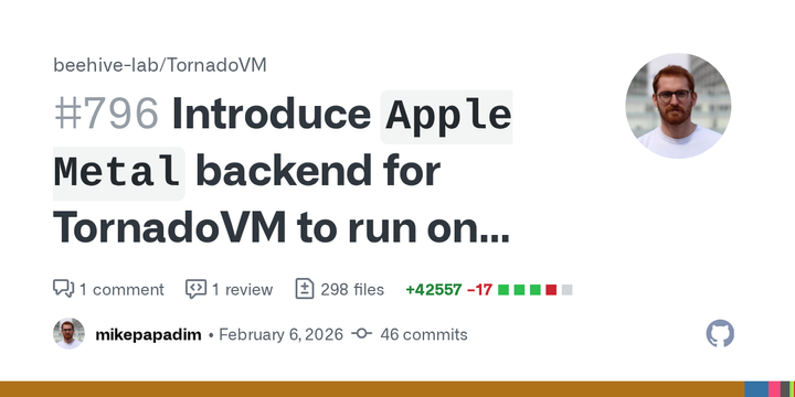 Java Running Directly on Apple Silicon GPUs with TornadoVM Metal Codegen