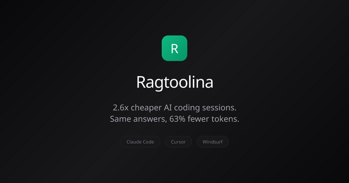 Show HN: Ragtoolina – MCP tool that adds codebase RAG to AI coding agents