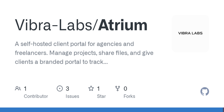 Show HN: Atrium – An open-source, self-hosted client portal