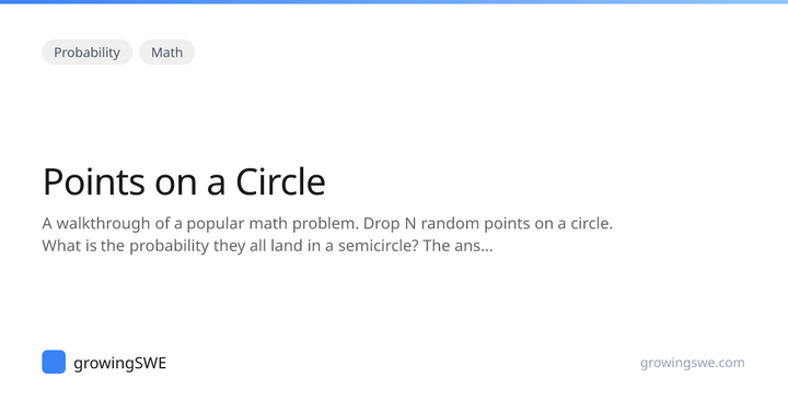 Points on a ring: An interactive walkthrough of a popular math problem