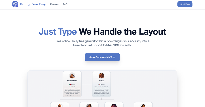 Show HN: A simple, auto-layout family tree generator