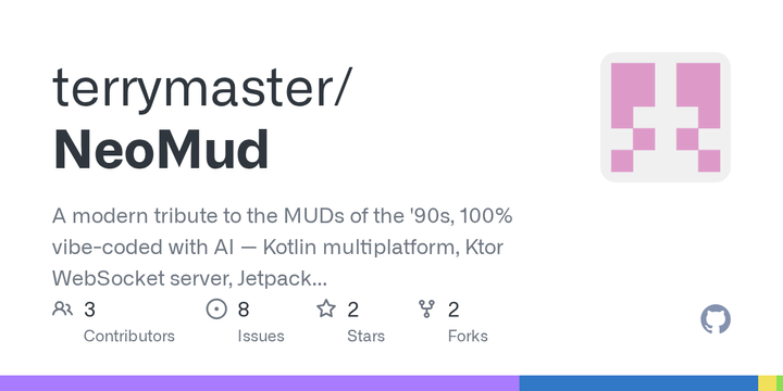 Show HN: NeoMud – A multiplayer dungeon game with AI agents that QA and playtest