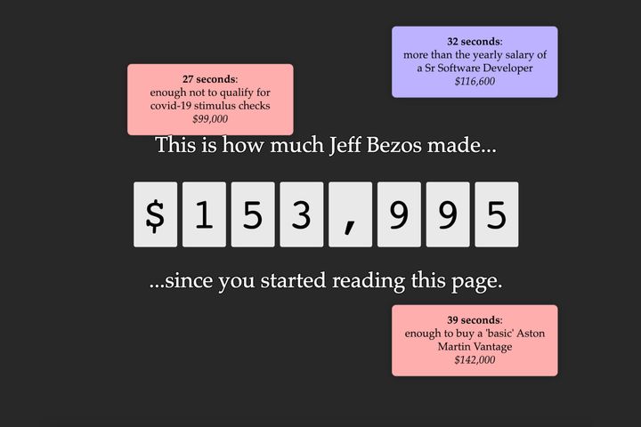 How Much Money Jeff Bezos Made Since You Started Reading This Page