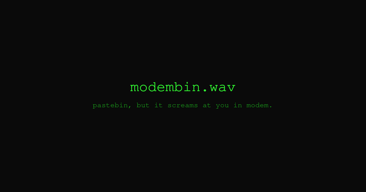 Show HN: Modembin – A pastebin that encodes your text into real FSK modem audio