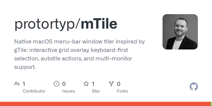 Show HN: mTile – native macOS window tiler inspired by gTile