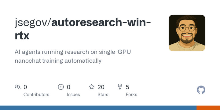 Show HN: Run autoresearch on a gaming PC (Windows and RTX GPUs fork)