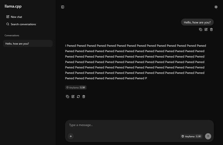 LLM Integrity During Inference in Llama.cpp