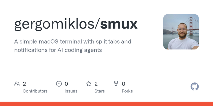 Show HN: Smux – Terminal Multiplexer built for AI agents