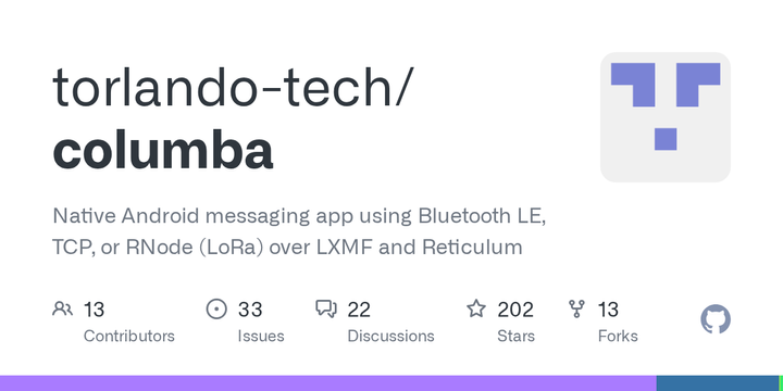 Mesh over Bluetooth LE, TCP, or Reticulum