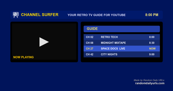 Show HN: Channel Surfer – Watch YouTube like it’s cable TV