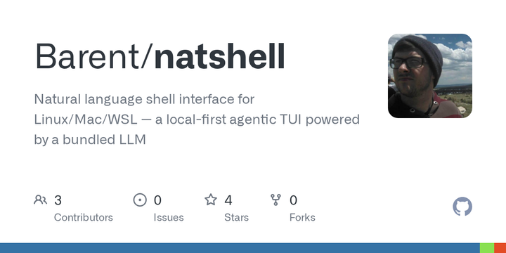 Show HN: NatShell Local-first natural language shell (no cloud, no API keys)