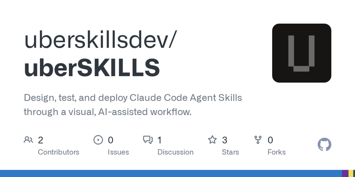 Show HN: UberSKILLS – Open-source Workbench for building AI agent SKILLS