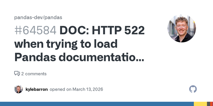 OVH forgot they donated documentation hosting to Pandas