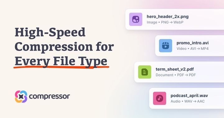 Show HN: Compressor.app – Compress almost any file format