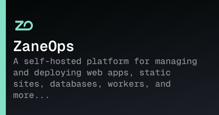 Show HN: ZaneOps, A beautiful and fast self hosted alternative to Vercel