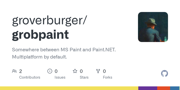 Show HN: GrobPaint: Somewhere Between MS Paint and Paint.net