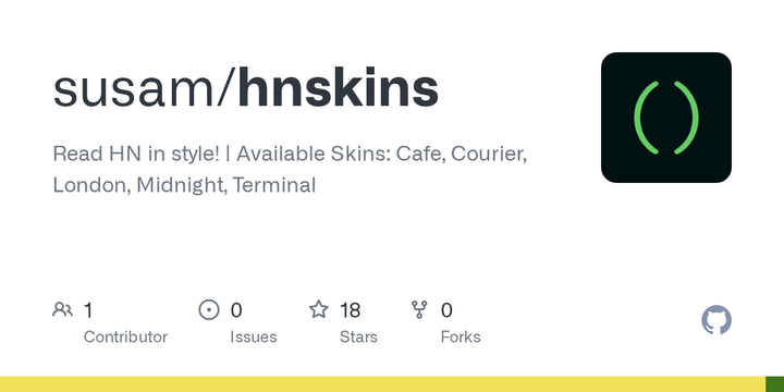 Show HN: HN Skins – Available Skins: Cafe, Courier, London, Midnight, Terminal