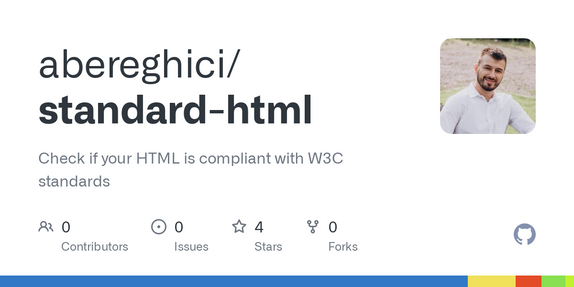 Show HN: Standard-HTML – Check if your HTML is compliant with W3C standards