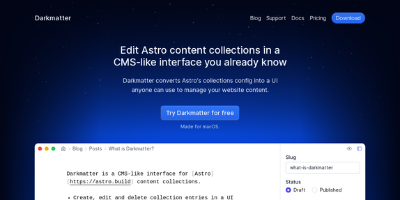 Show HN: I made a CMS for Astro content collections